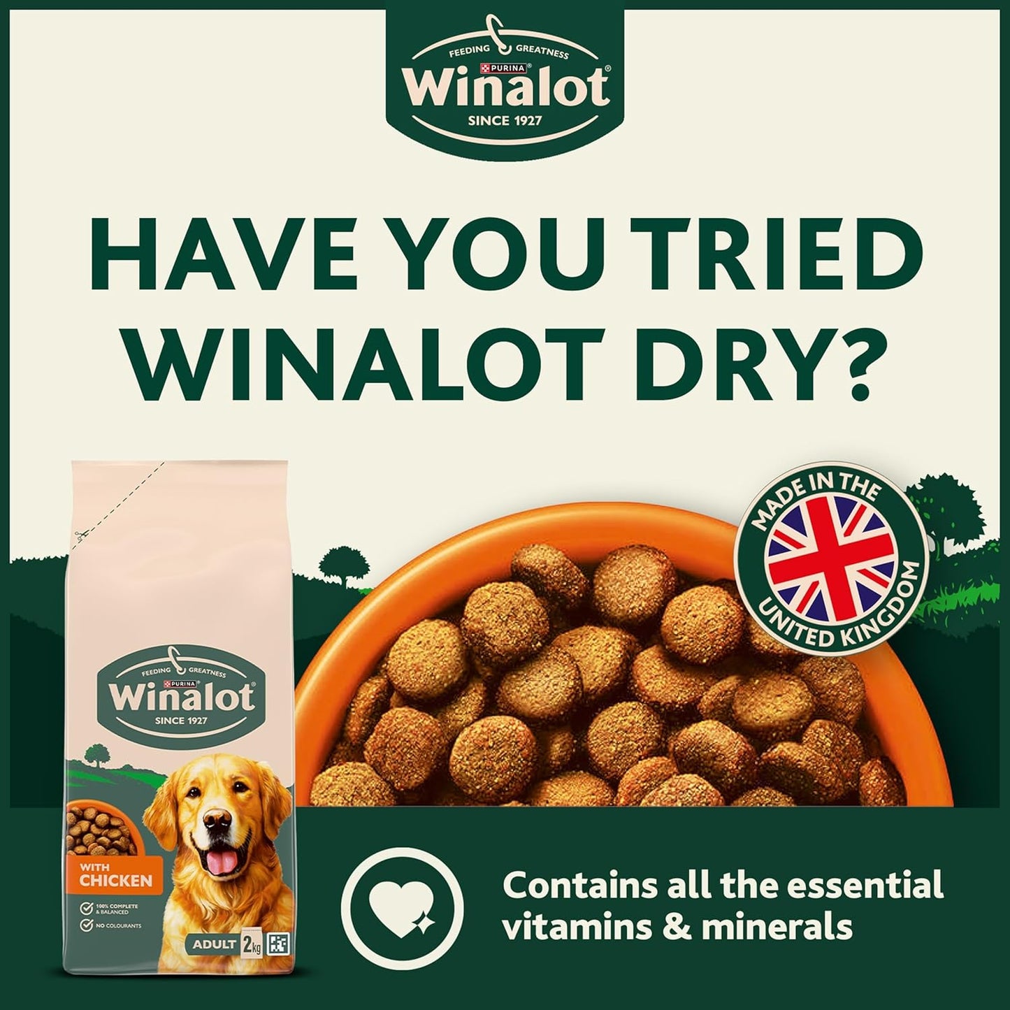 WINALOT Meaty Chunks Adult Wet Dog Food Mixed in Gravy Beef, Chicken, Lamb 80x100g Pouches