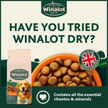 WINALOT Meaty Chunks Adult Wet Dog Food Mixed in Jelly Beef, Chicken, Lamb 40x100g Pouches